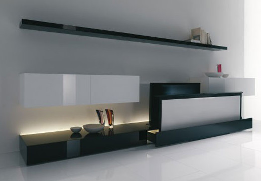 Muebles minimalista sobre diseño